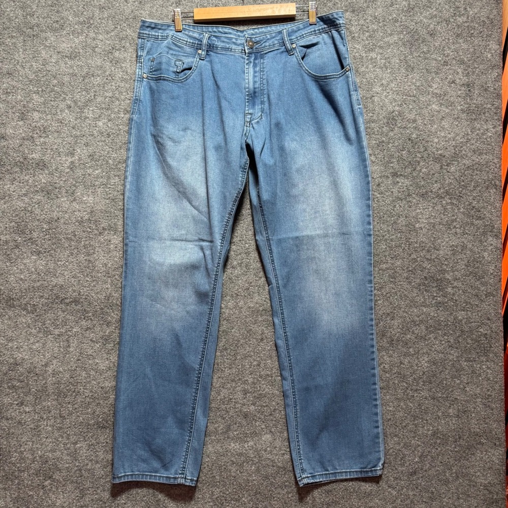 Buffalo David Bitton Axel Jeans 38x30 Mens Slim Stretch Light Wash‎ Blue Denim